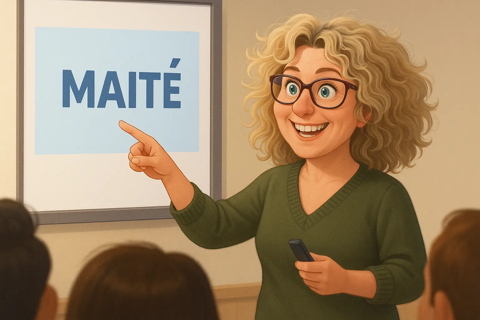 Dessin illustrant Maïté en conférence